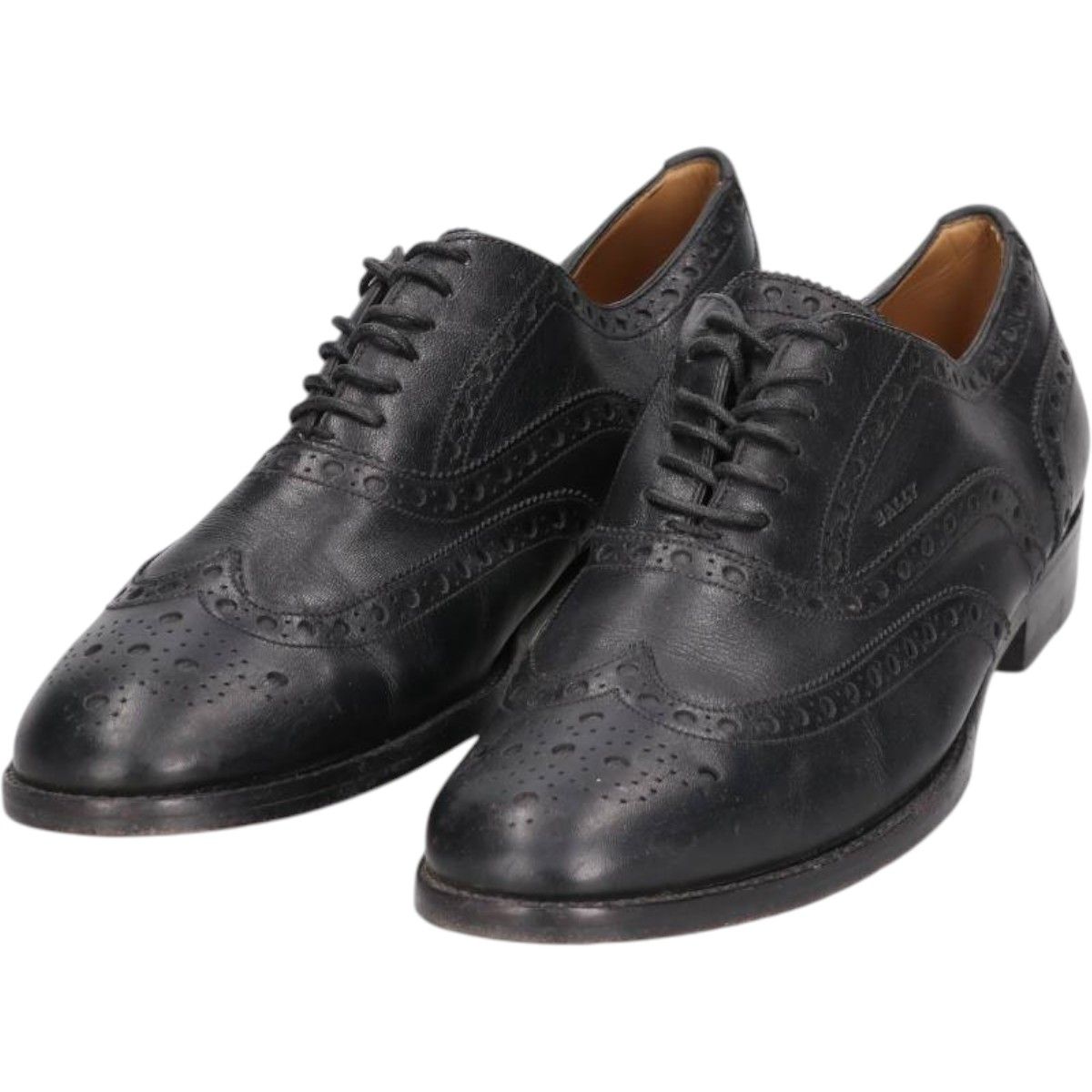 古着 バリー Bally フルブローグ ウイングチップシューズ スイス製 9 1|2 メンズ28.0cm相当|saa014312