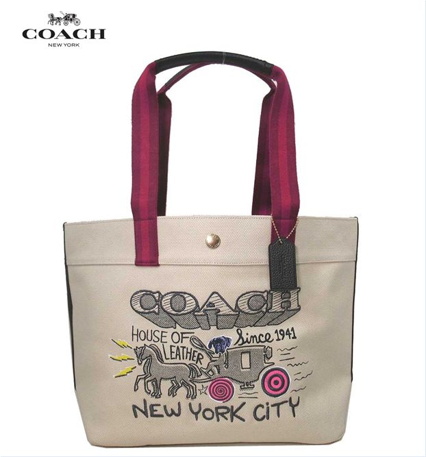 新品未使用　コーチ　キャンバストート 新品☆コーチ coach キャンバス トートバッグ アートスクール