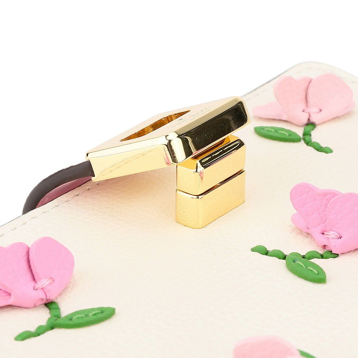 新品 ケイトスペード kate spade 2つ折り財布 フローラル アップリケ