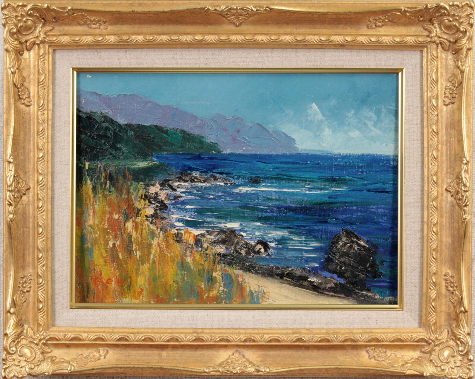 河島賢太郎『雷電海岸』油彩画【真作保証】 絵画 - メルカリ
