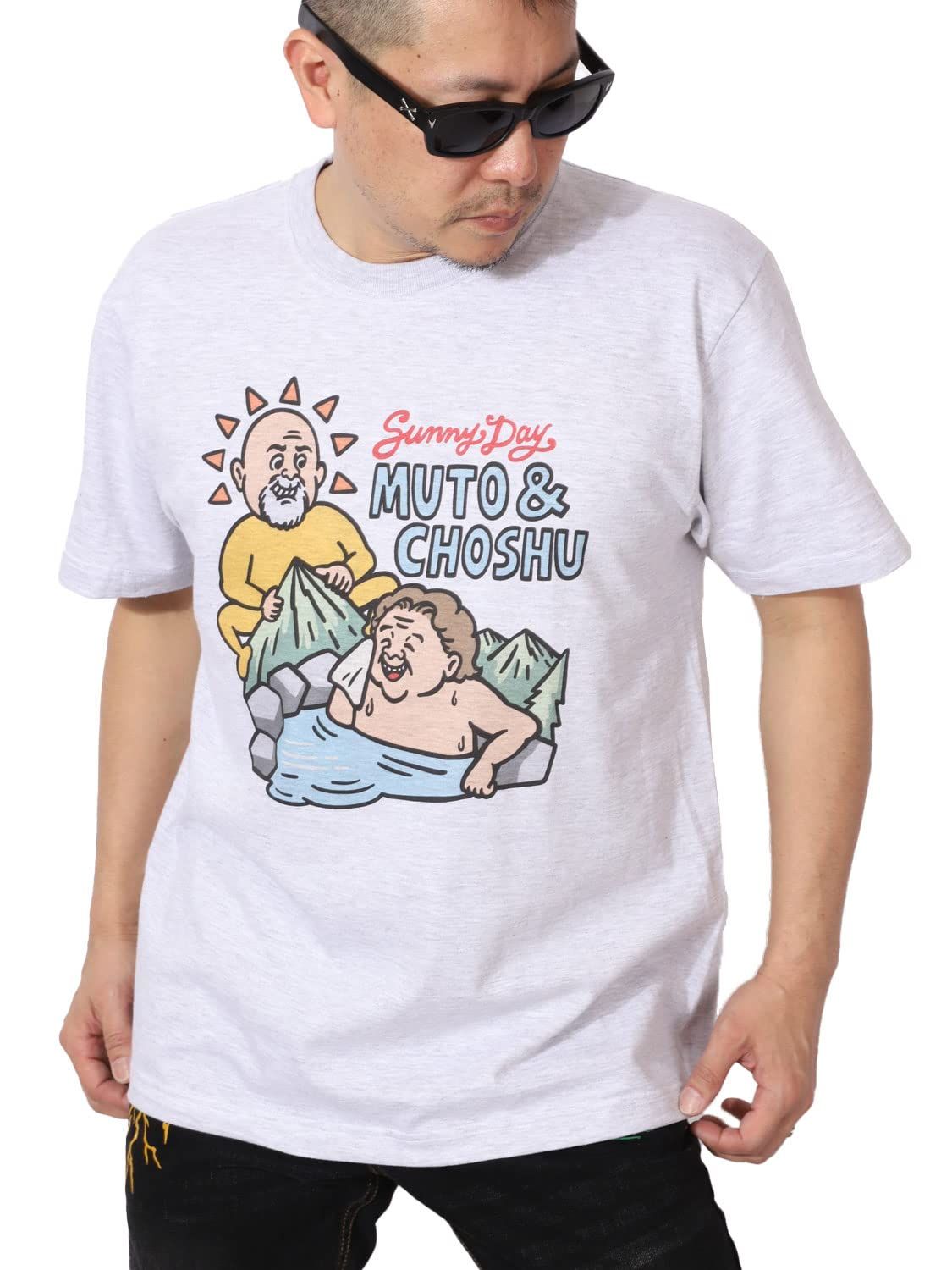 [長州力] 武藤敬司 半袖 Tシャツ MCST-2107 プロレス オフィシャル正規品 ミックスアッシュ XL [ミックスアッシュ] [XL]