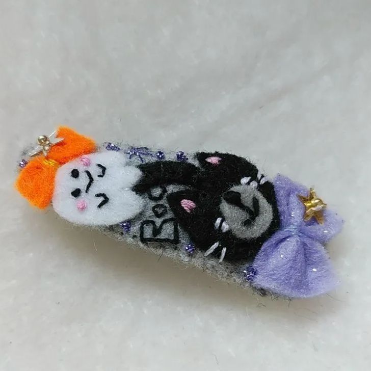 ハロウィン5センチパッチンピン☆黒ネコ 【公式通販】