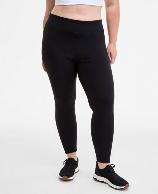 【予約受付開始】 送料無料 イデオロギー レディース レギンス ボトムス Plus Size Soft Flex High-Rise Leggings Deep Black