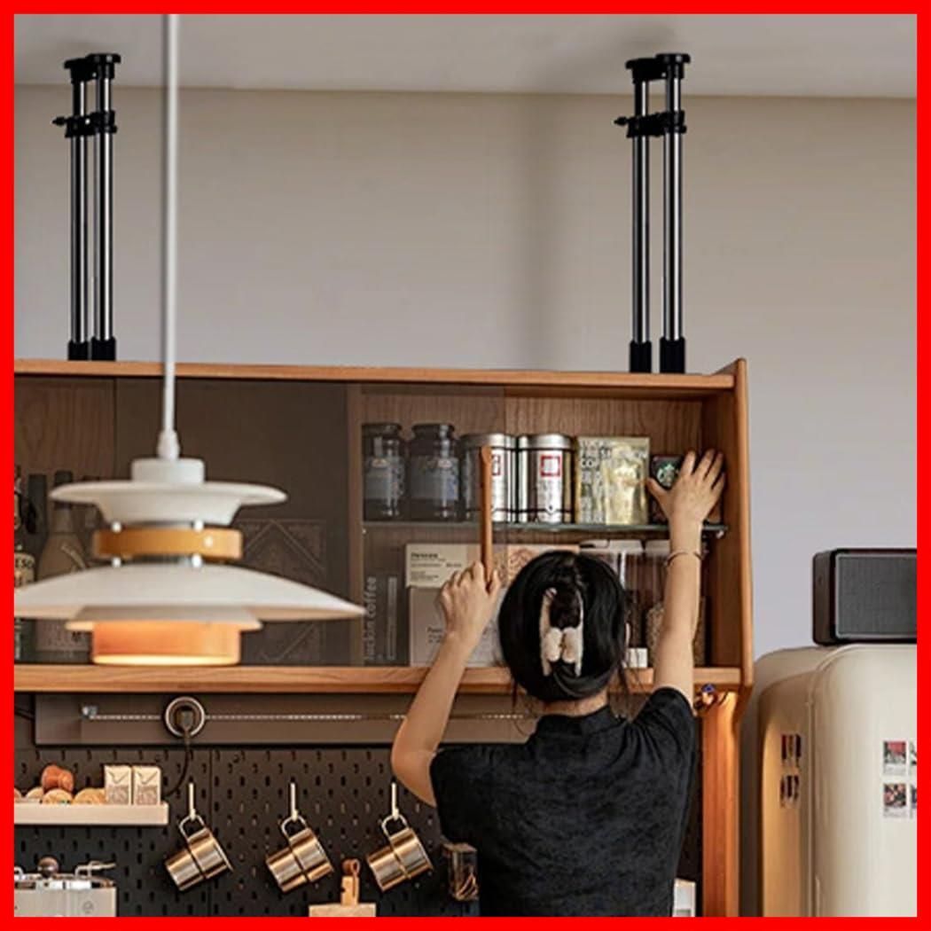 新着商品 強力 つっぱりポール 地震対策 耐震対策 地震 突っ張り棒 防災グッズ 2本ダブルセット 転倒防止 つっぱり棒 転倒防止用 45-70cm ブッラク 家具転倒防止伸縮棒 BAOYOUNI