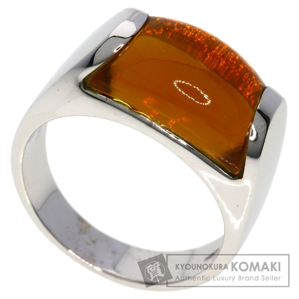BVLGARI ブルガリ トロンケット シトリン リング 指輪 K18WG レディース