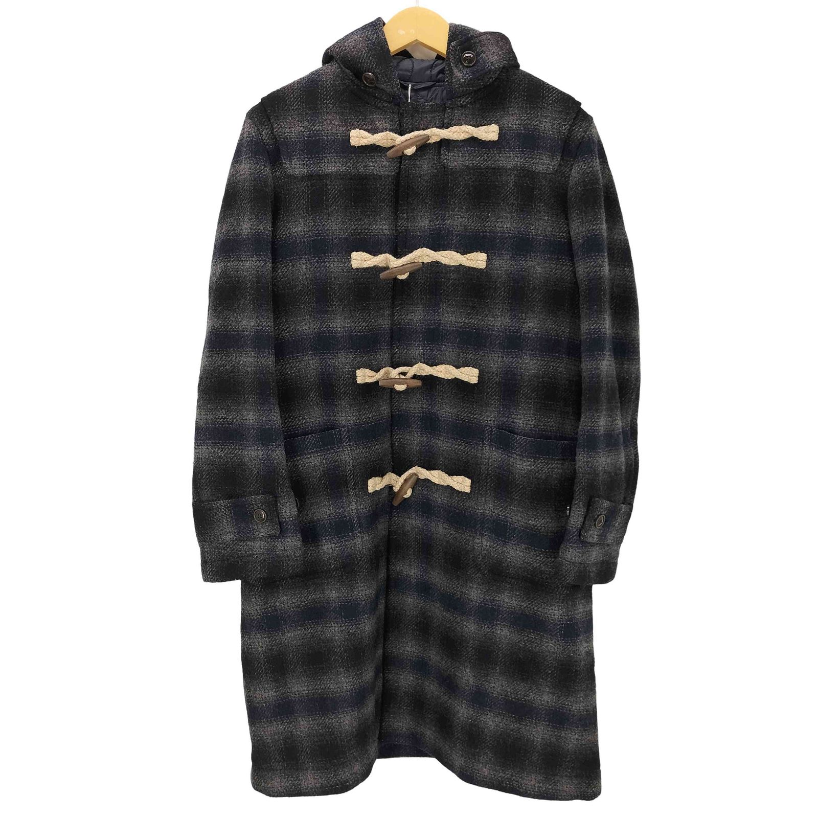 【美品】J.PRESS ジェイプレス ダッフルコート チェック Lサイズ ジェイプレス J.PRESS 別注 チェック柄 ダッフルコート メンズ