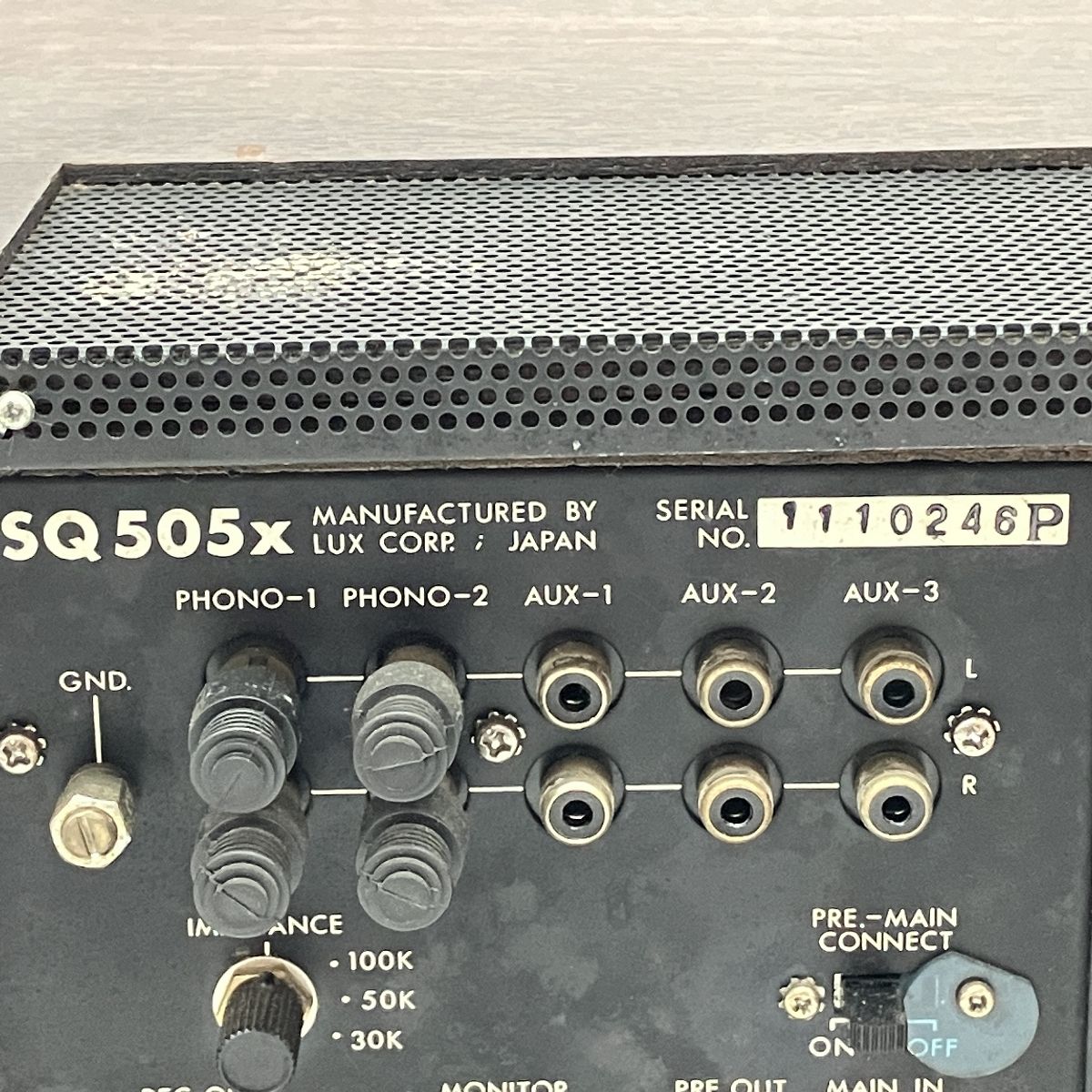 【ジャンク】LUXMAN SQ505 プリメインアンプ LUXMAN プリメインアンプ SQ505X 音響機器 オーディオ ジャンク