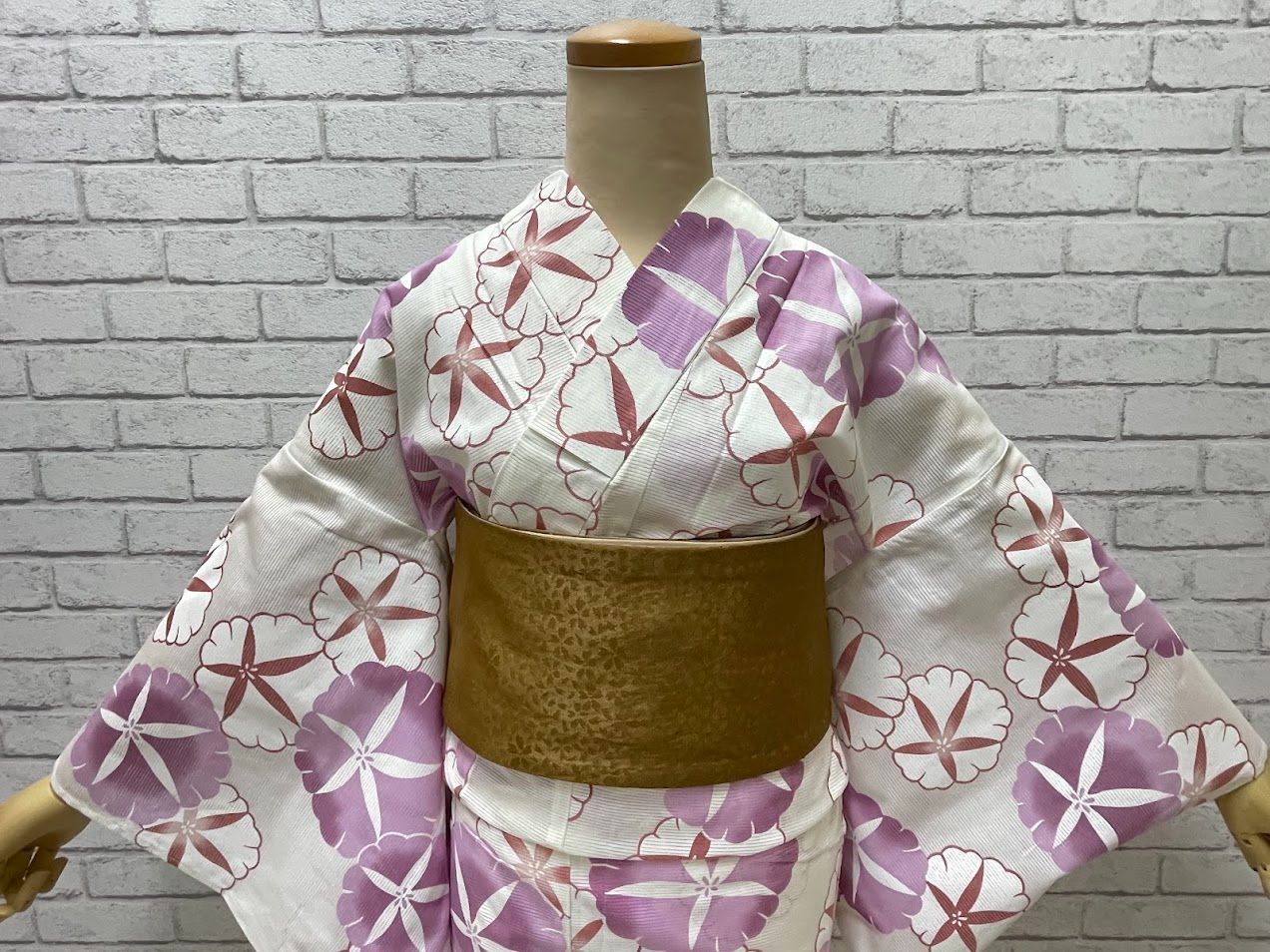 平和屋着物∴夏物 浴衣 花唐草文 CAAW1005ng