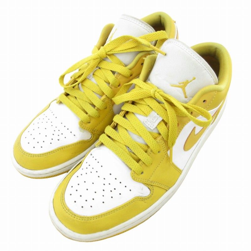 ナイキ NIKE エアジョーダン1 ロー ホワイトパラン Air Jordan 1 Low White Pollen 553558-171 ローカット  スニーカー シューズ 28.0cm 黄 イエロー 白 ホワイト /BL 0723 - メルカリ