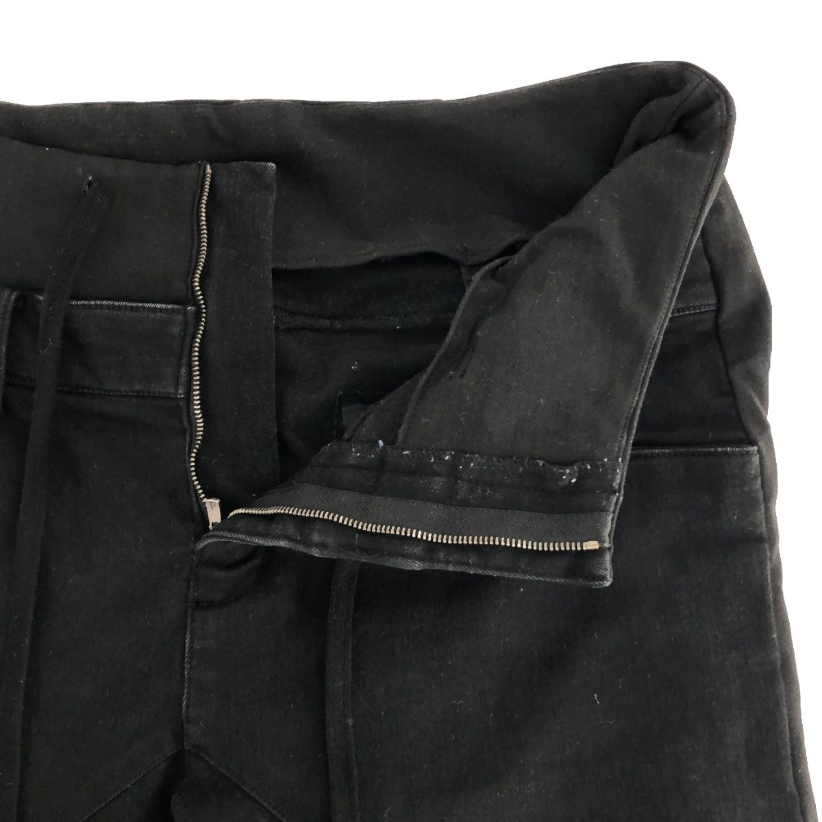 bajra バジュラ ダブルウエストストレッチサルエルデニムパンツ