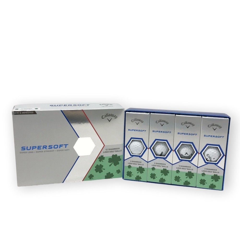 CALLAWAY SUPERSOFT SHAMROCK 2023 GOLF BALL 1 DOZEN WHITE [240101496690] GOLF WEAR ST