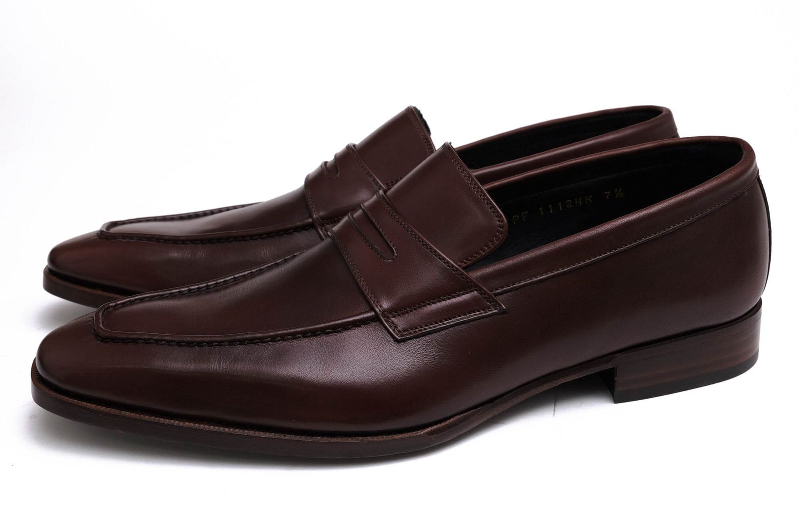 ペルフェット／Perfetto コインローファー ペニーローファー シューズ 靴 メンズ 男性 男性用レザー 革 本革 ダークブラウン 茶 ブラウン  PF1112 スリッポン マッケイ製法