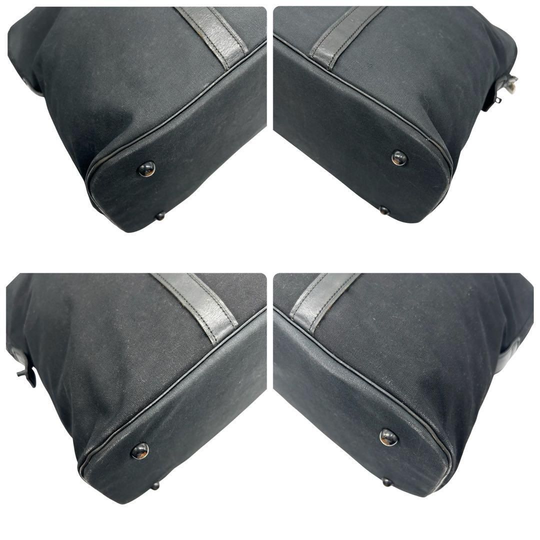 良品 2188 PORTER ボストンバッグ キャンバス レザー 南京錠 黒 良品