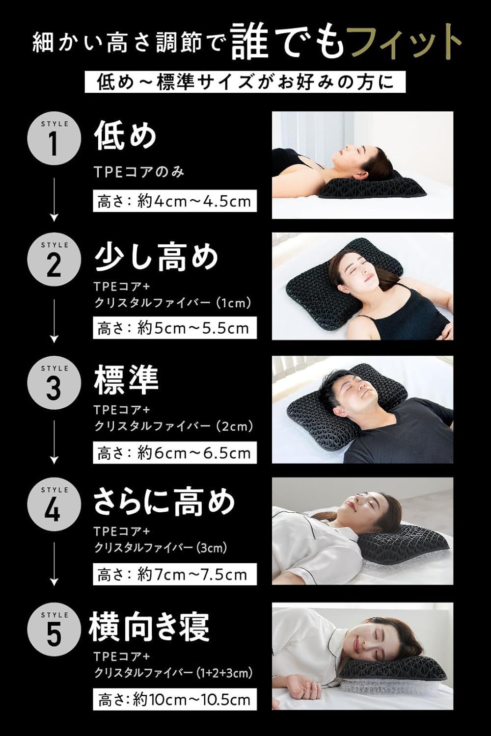 ヒツジのいらない枕 テンセル枕カバー付 低め枕 ファイバー枕 通気性 丸洗いOK 高さ調節 安眠枕 寝返り 低い 父の日 ギフト 調律 ATMAENTERPRISE_COM