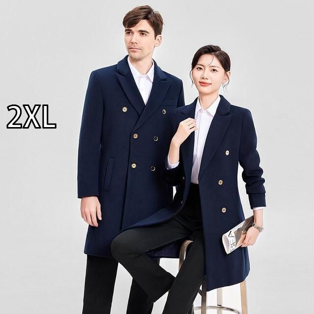 2XL レディース ファッション 業務 ユニフォーム 制服 コスプレ衣装 メンズ ワークウェア ウール コート ミドル丈 オフィス 通勤ウェア キルティング スリム ウィンドブレーカー