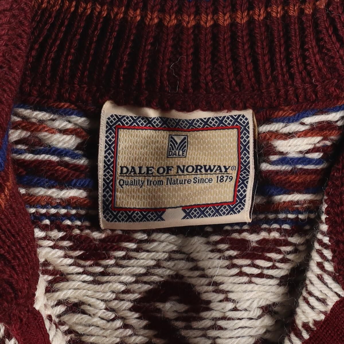 ノルディックセーター素材DALE OF NORWAY 総柄 ノルディックセーター ノルウェー製 メンズM /eaa288856