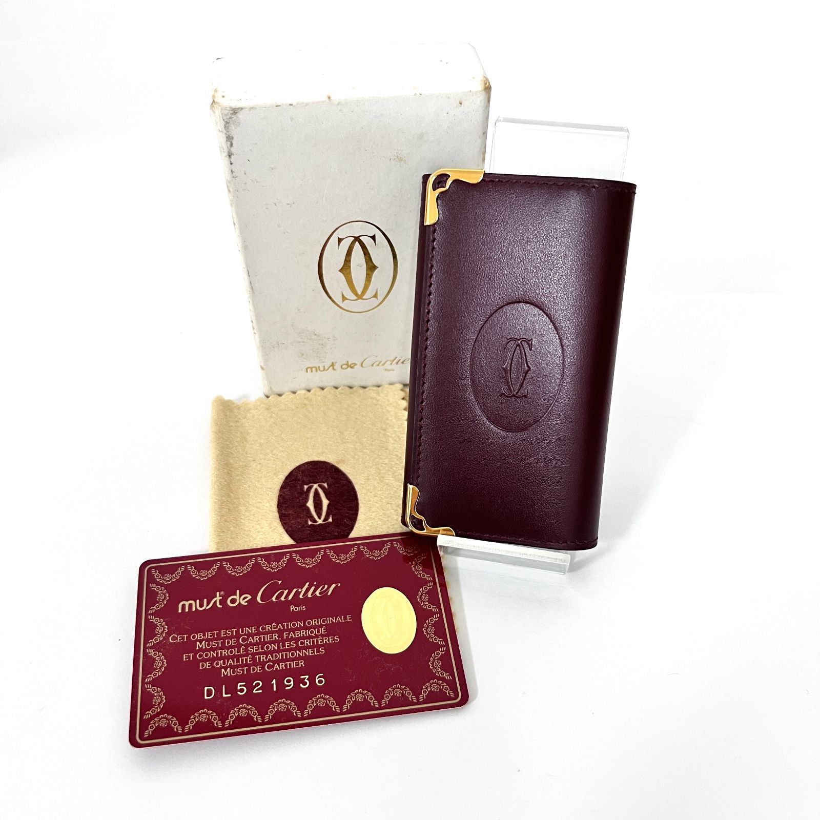 SD2826 Cartier カルティエ マストライン レザー ボルドー 6連キーケース 鍵入れ