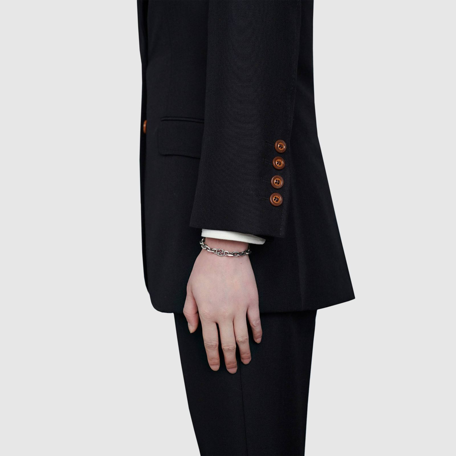 グッチ GUCCI インターロッキングG シルバー ブレスレット17号 ‎620798