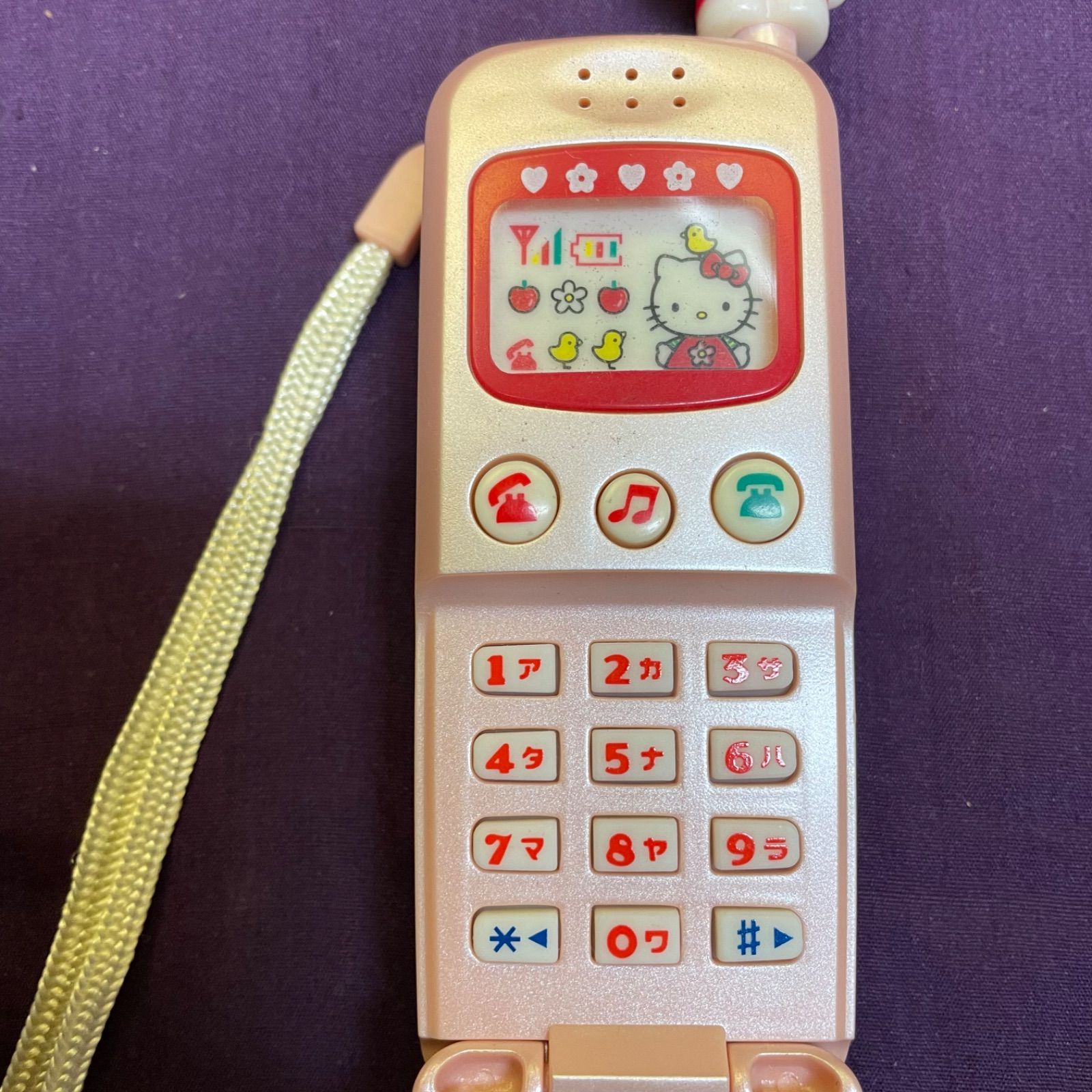 動作OK】キティ レトロ 携帯電話 ケータイ おもちゃ ハロー