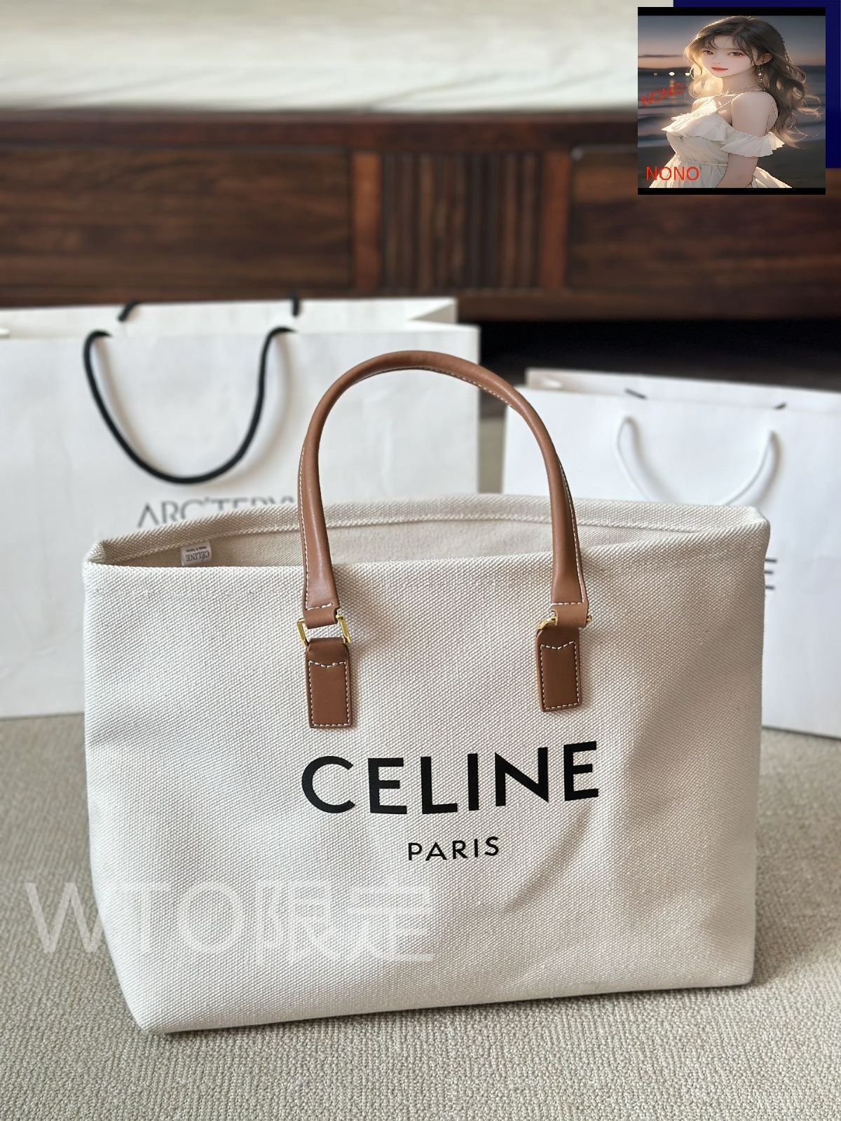 送関込★CELINE レディース トートバッグ Celine] ショッピングトートバッグ - 専用ボックス付き