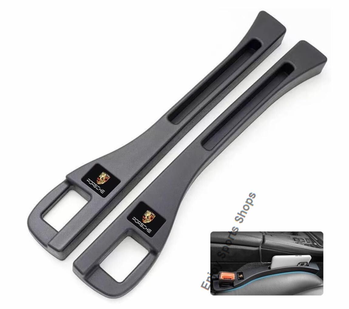 新品 ポルシェ 車用 シート隙間埋クッション 車用シート コンソール 隙間 クッション 小物入れ付き 車用隙間 クッション 2本セット