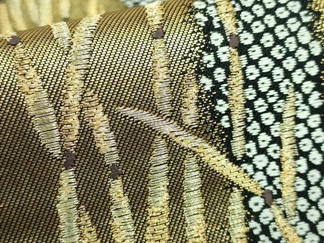 平和屋本店□極上 西陣の名門 加納幸謹製 六通柄袋帯 トクサ 金糸 逸品