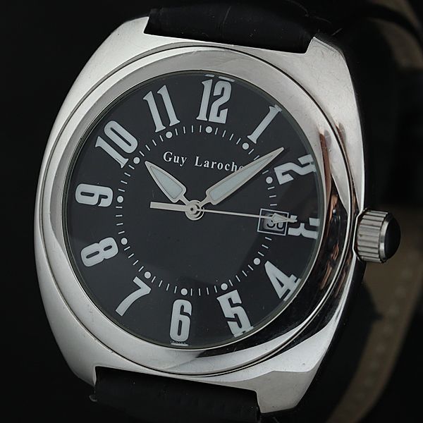 ギラロッシュ 19018 QZ 黒文字盤 デイト メンズ腕時計 OSW 2000000 NSK