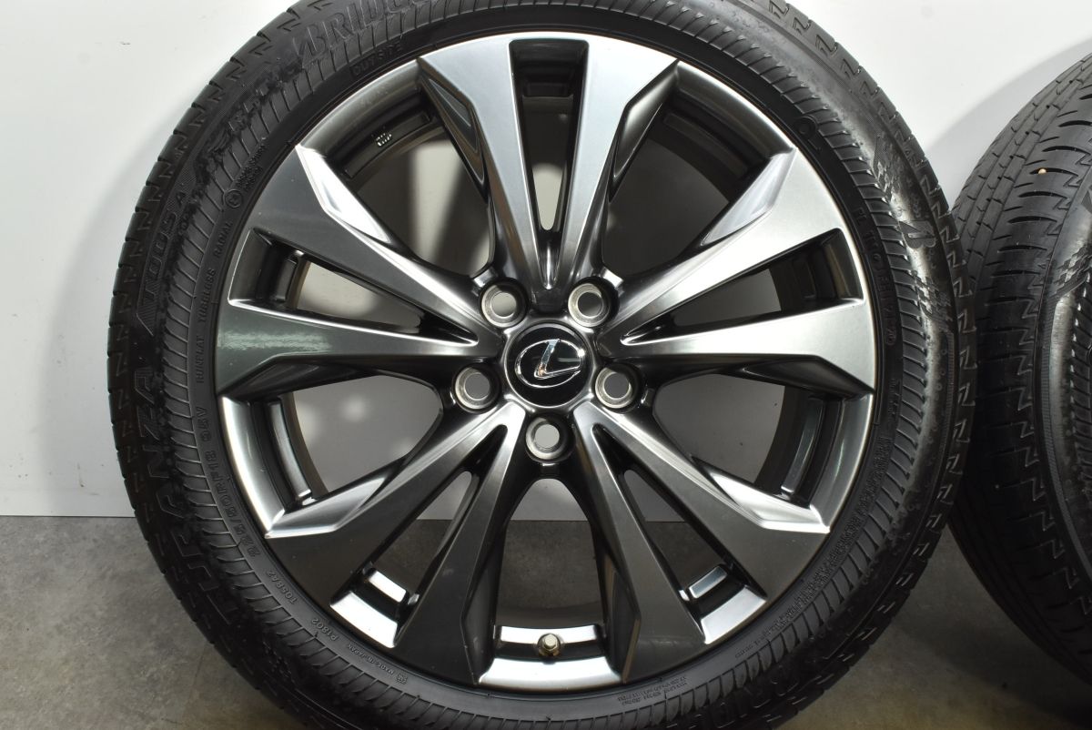良好品 レクサス UX Fスポーツ 純正 18in 7J 45 PCD114.3 ブリヂストン トランザ T005A 225 50R18 C-HR エスティマ カローラクロス FFCRYSTALESIA_COM