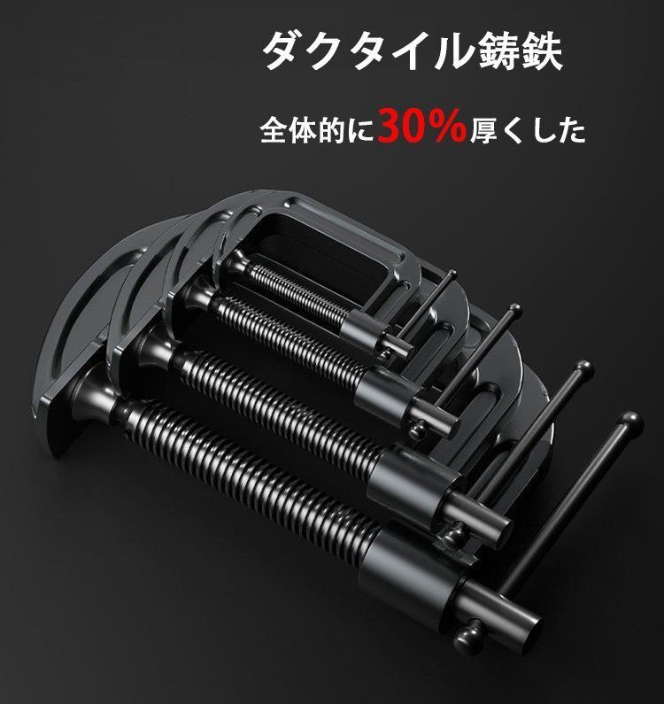 東助作　万力3点セット 強力シャコ万力セット】3点セット 最大口開94mm 鍛造鉄製
