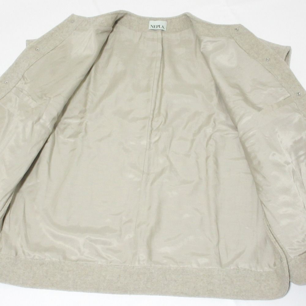 美品 NEPLA. ネプラ JERKIN VEST オーバーサイズ ジャーキンベスト ジレ サイズ1 F ベージュ メンズ レディース 古着 中古 USED 美品 NEPLA. ネプラ JERKIN VEST オーバーサイズ ジャーキン