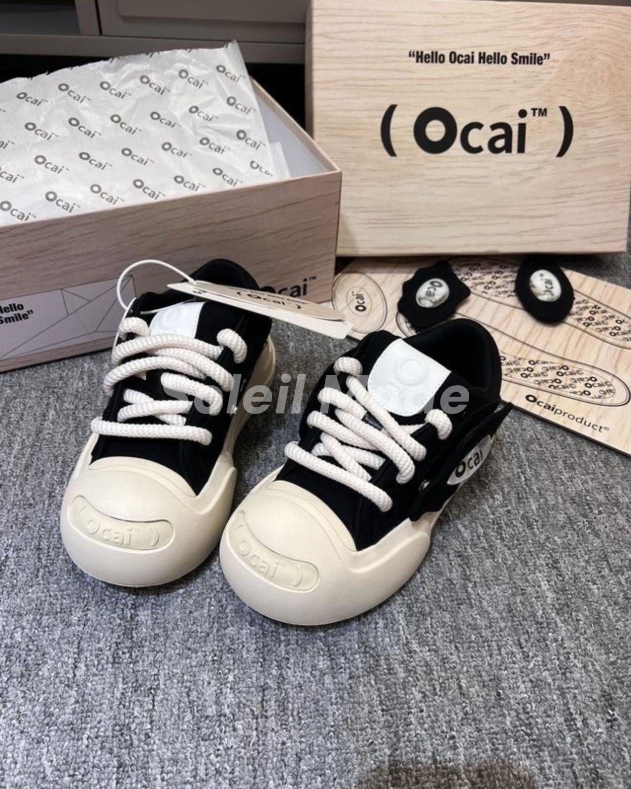 OCAI SMILE CANVAS BLACK スニーカー OCAI オカイ｜Smile Canvas スマイルキャンバス スニーカー