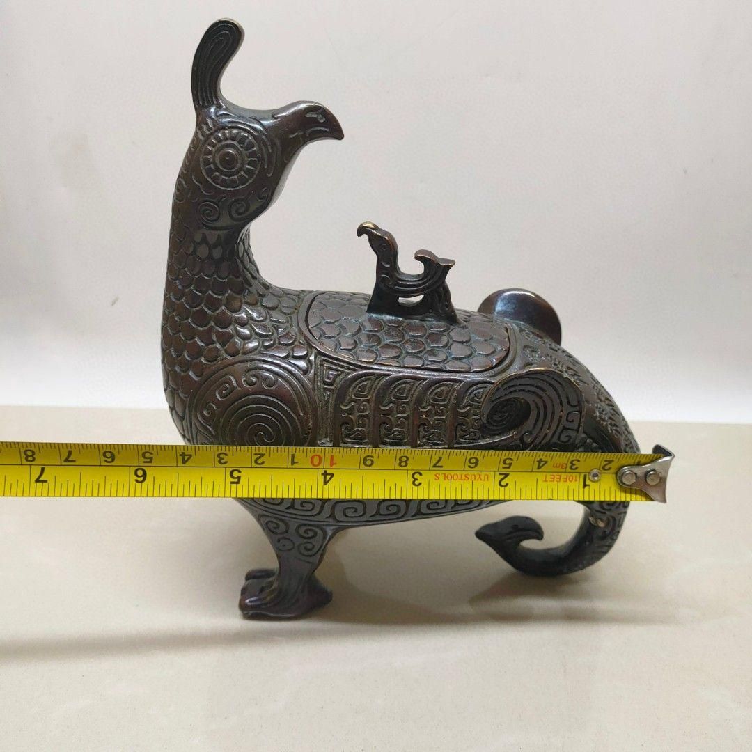 銅器 鳥尊 酒器 装飾品 現代工芸品美術品 置物 | 金属工芸