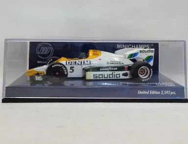 ミニカー 1 43 WILLIAMS HONDA FW09 1984 DENIM 5 ホワイト×グリーン×イエロー 400840005