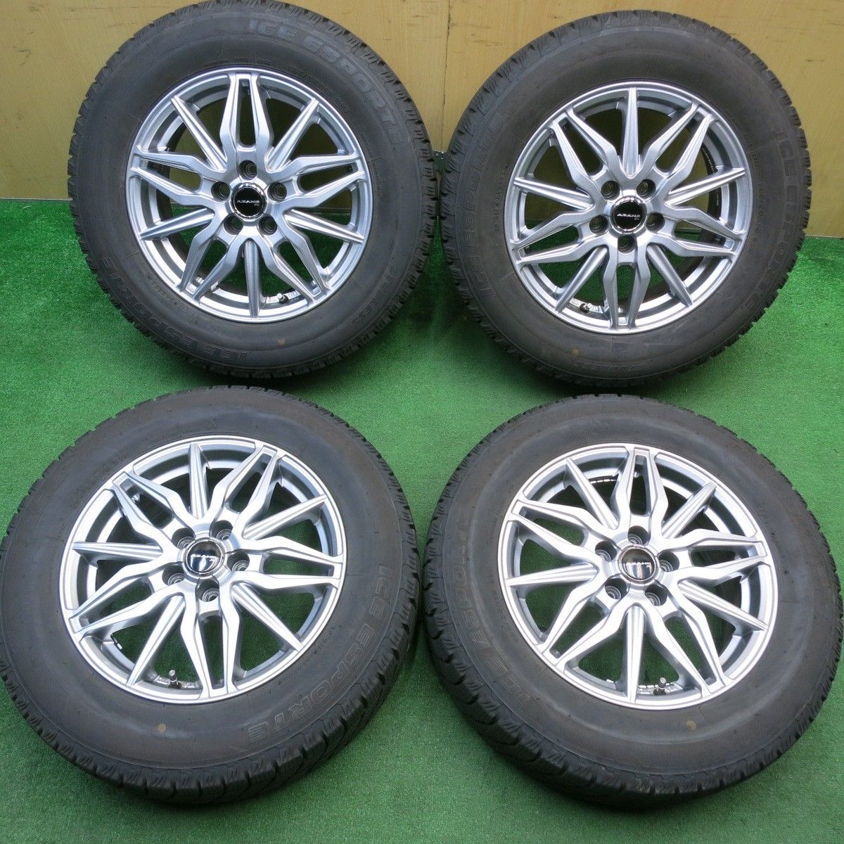 バリ溝 22年 キレイ 9分 スタッドレス 195|65R15 アイスエスポルテ AZANE JL アザーネ 15インチ PCD100|5H 5042204TNス