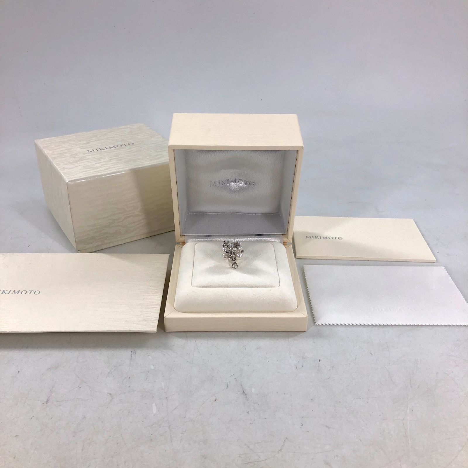 MIKIMOTO ミキモト ベビーパール ブローチ 花束 フラワー 3.0mm