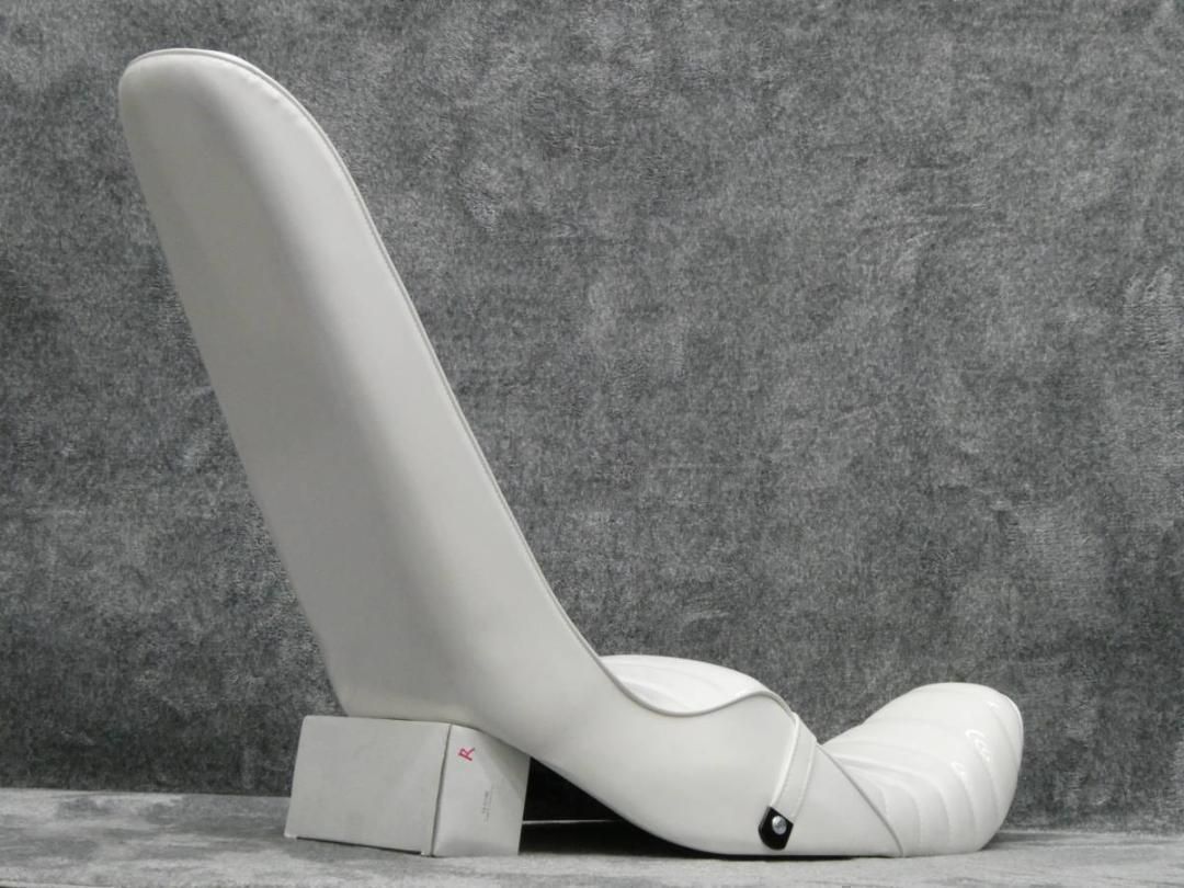 ゼファー400 2型 後期 白エナ 60cm 三段シート/ホワイト 補強