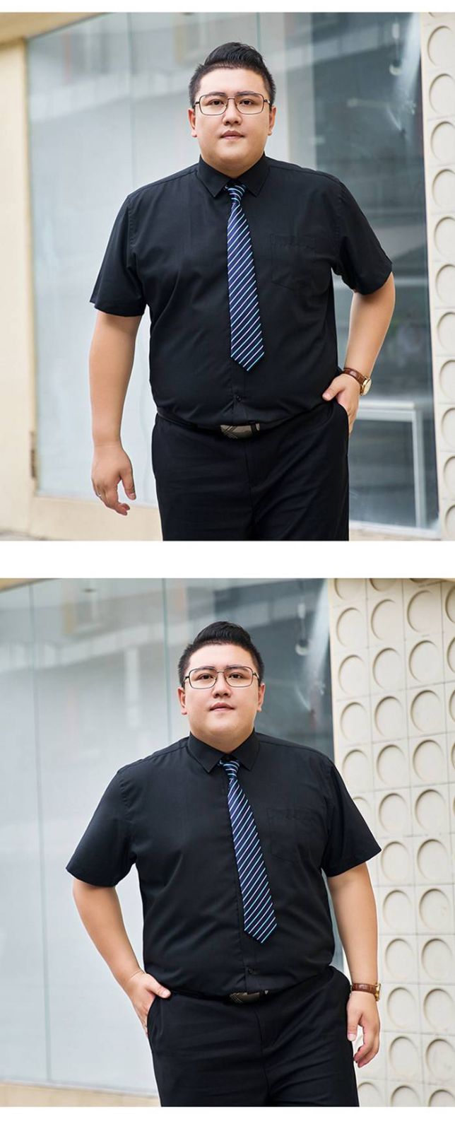 シャツ メンズ 半袖 大きいサイズ L~8XL ぽっちゃりさん ノー