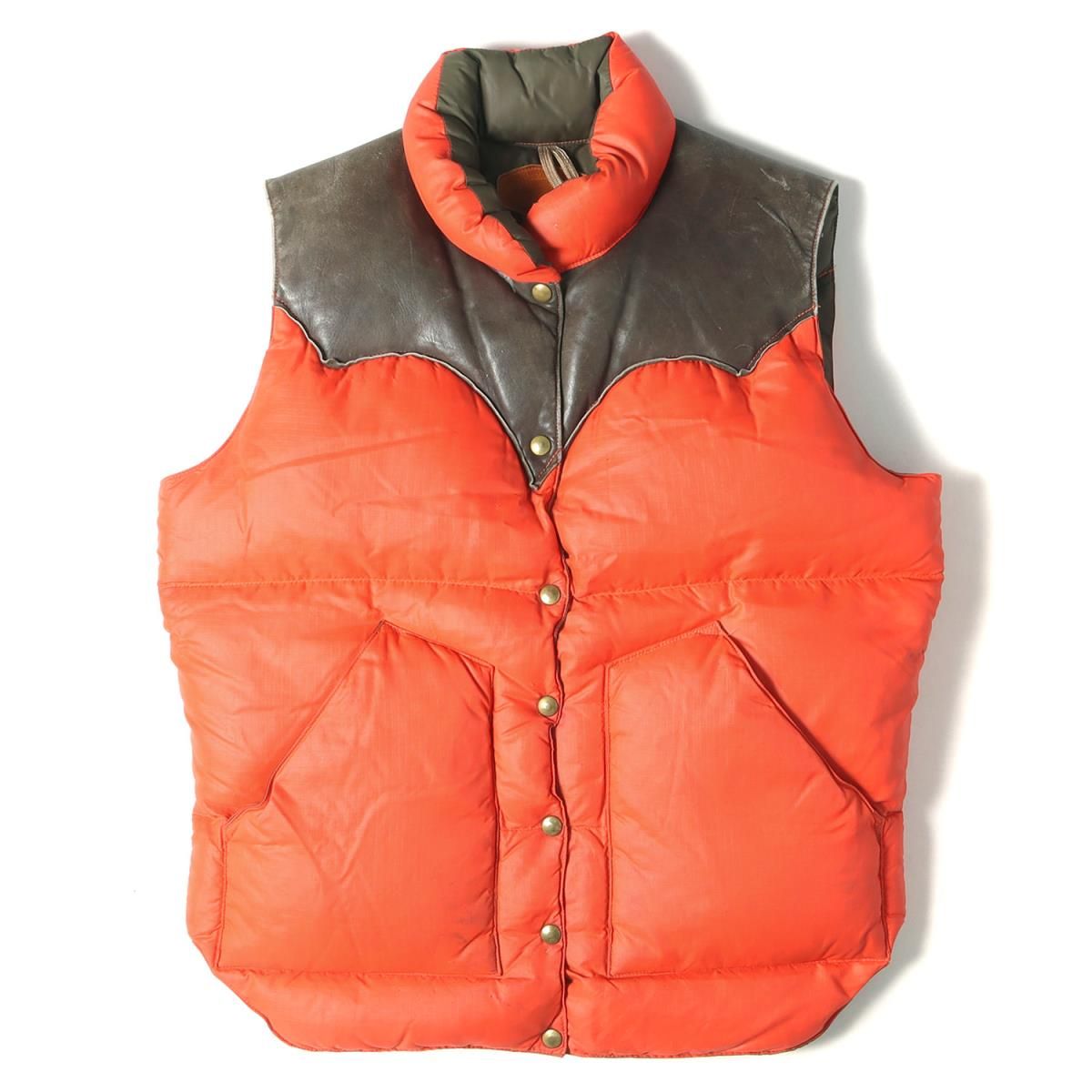 美品 Rocky Mountain Featherbed ダウンベスト レザー