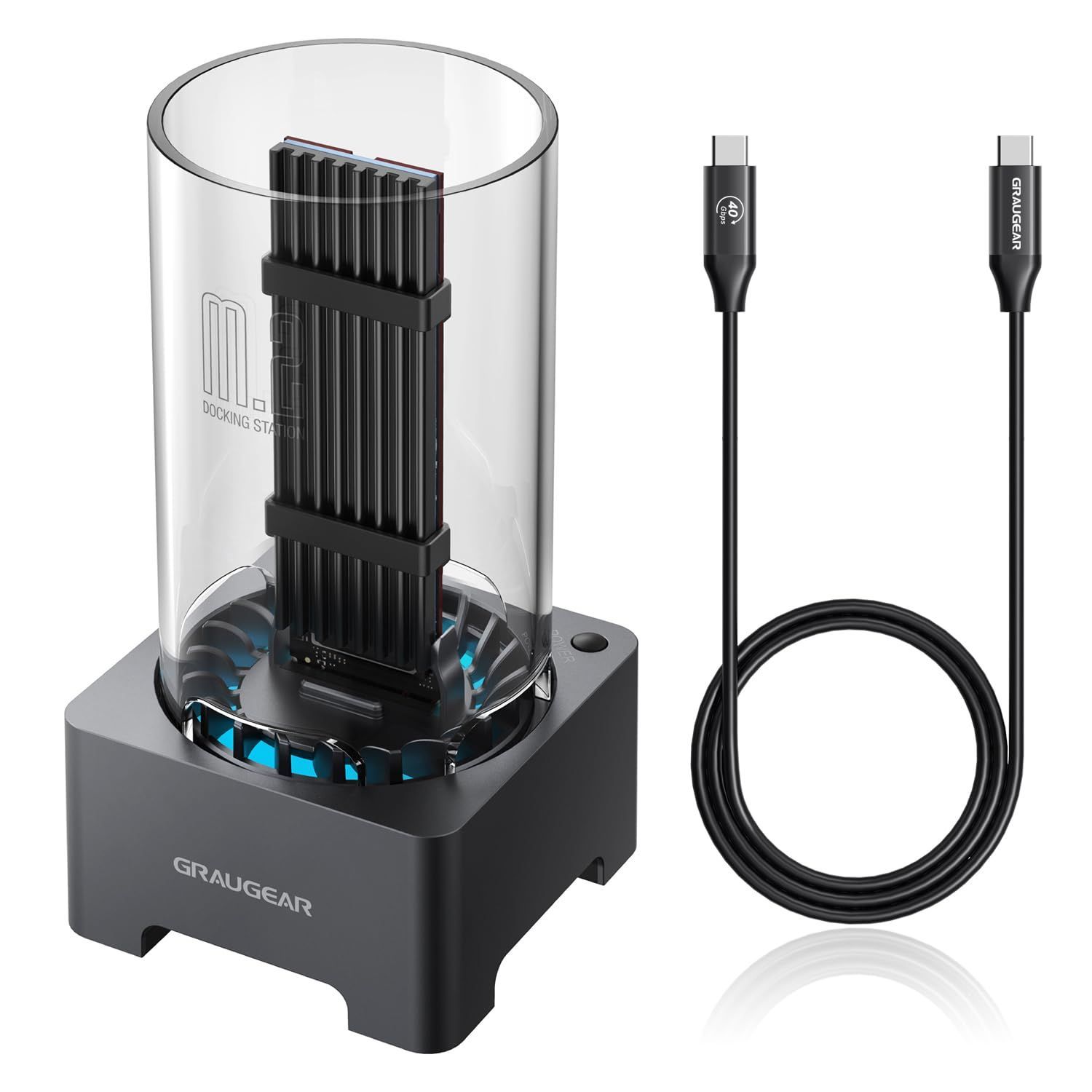 数量 UASPトリムサポート Thunderbolt 冷却ファン付き 外付けSSDケース 4|3対応 USB4ケース ASM2464PD高性能チップ SSD外付けケース M.2 工具不要 M.2 SSDエンクロージャ 取り付け簡単 NVMe 40Gbps