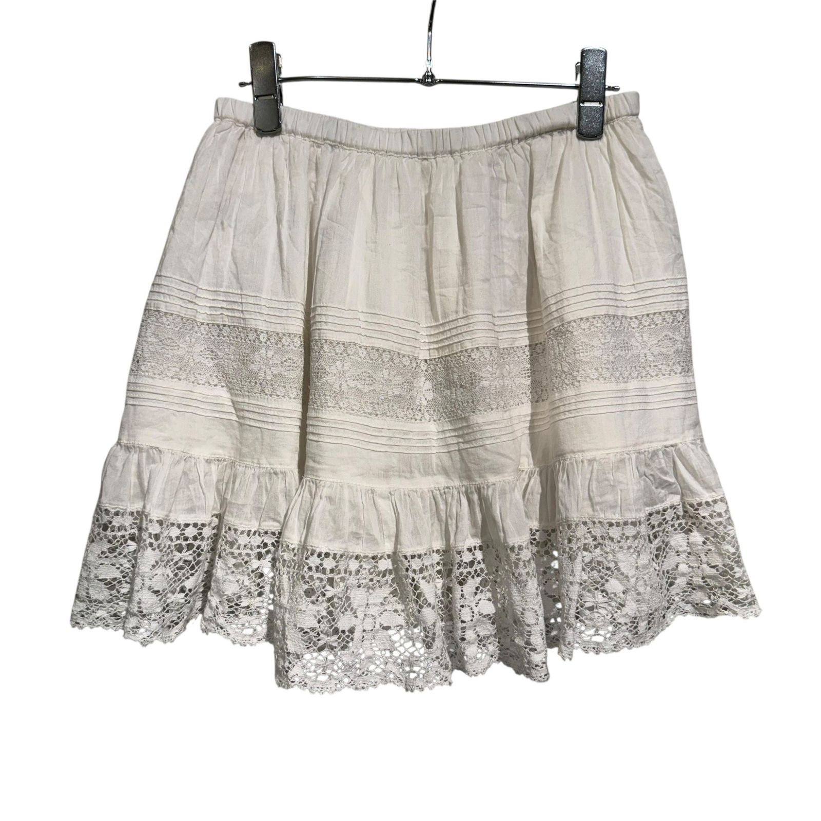 SLOBE IENA スローブイエナ ⑤ 25060912603020 2WAYレイヤードレーススカート レディース ホワイト
