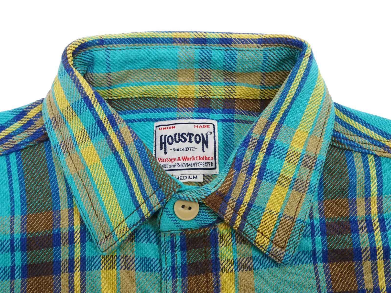 ヒューストン HOUSTON チェックビエラ ワークシャツ 長袖 ネルシャツ