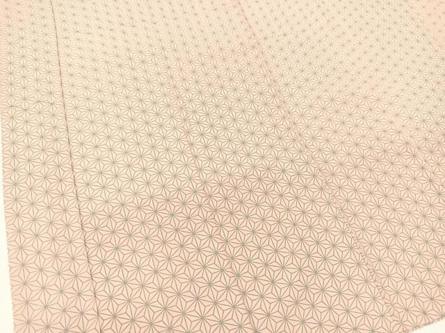 正絹　長襦袢　無双袖仕立　麻の葉　一目鹿の子　✨未使用✨ F2716☆ 着物 ☆ 正絹 振袖用長襦袢 単衣 袖無双仕立て