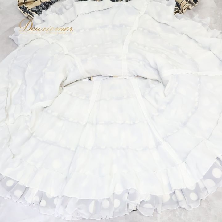 フラメンコ 衣装 ワンピース ドレス ソニアジョーンズ SONIA JOHNES アイボリー 紺色 ネイビー ボランテ フリル レース ホワイト系 ダンス 舞台 発表会 プリント おしゃれ ステージ 衣装 レディース 発表 デザイン レディースドレス フリル フラメンコ 衣装 ワンピース ドレス ソニアジョーンズ SONIA