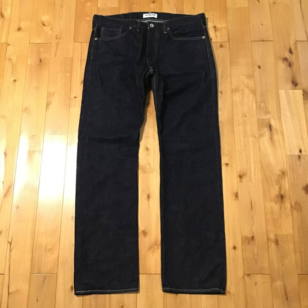 BAPESTA 刺繍 デニム パンツ Lサイズ a bathing ape star BAPE sta