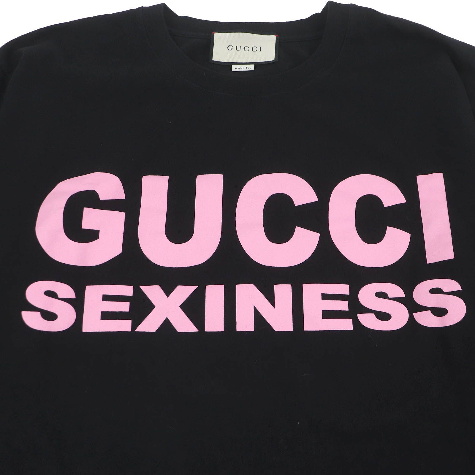 良品□GUCCI グッチ 616036 コットン100% SEXINESS ロゴプリント 