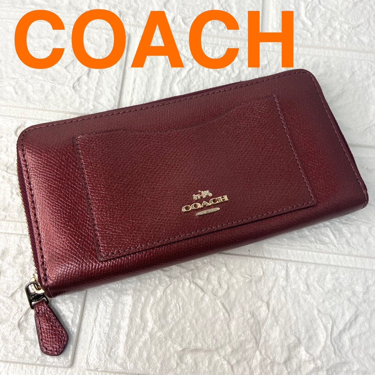 在庫処分セール❣️最終値下げ❣️良品❣COACHコーチ長財布レザー 