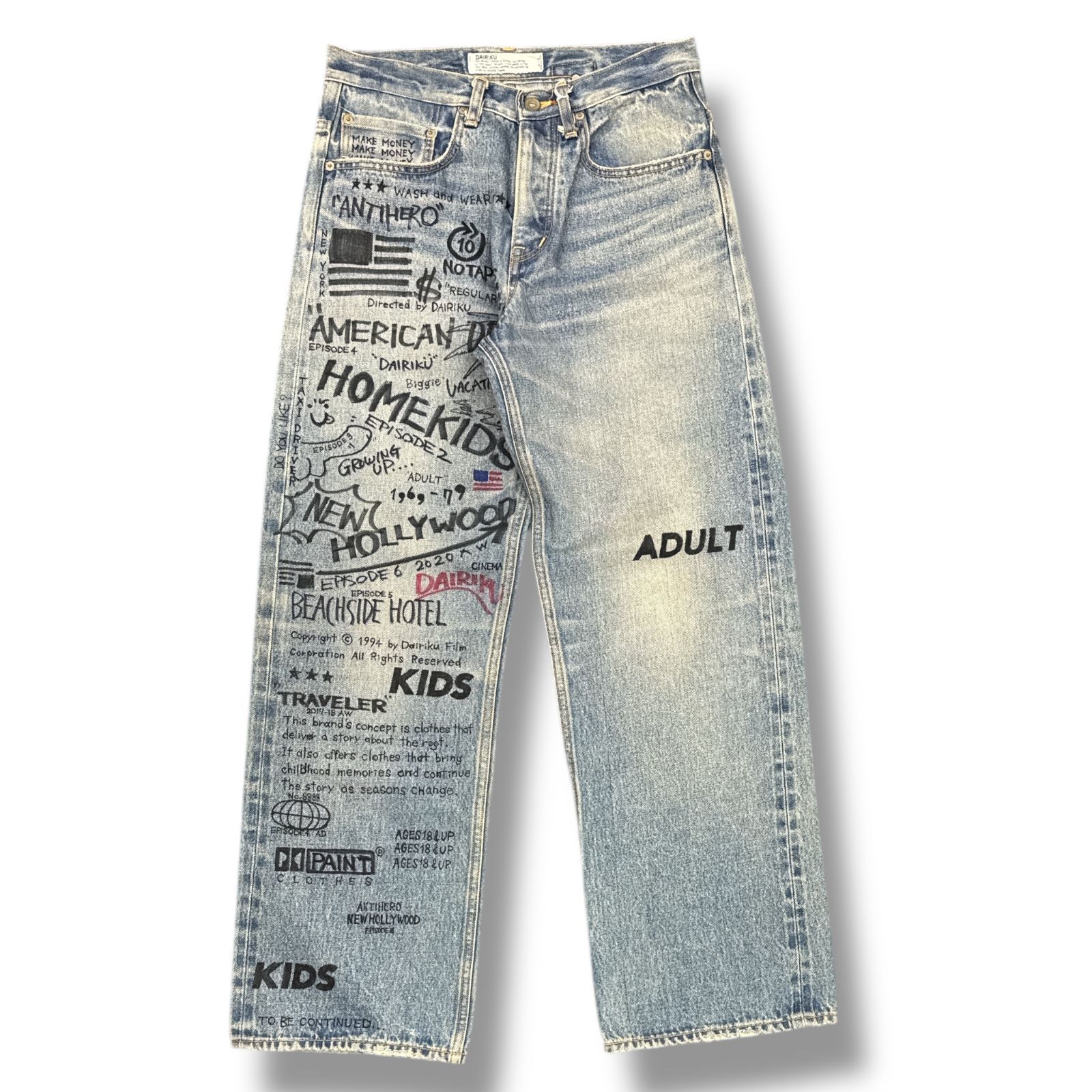 参考上代99000円 DAIRIKU 22本限定 20AW ペイントデニム 参考上代99000円 DAIRIKU 22本限定 20AW ペイントデニム