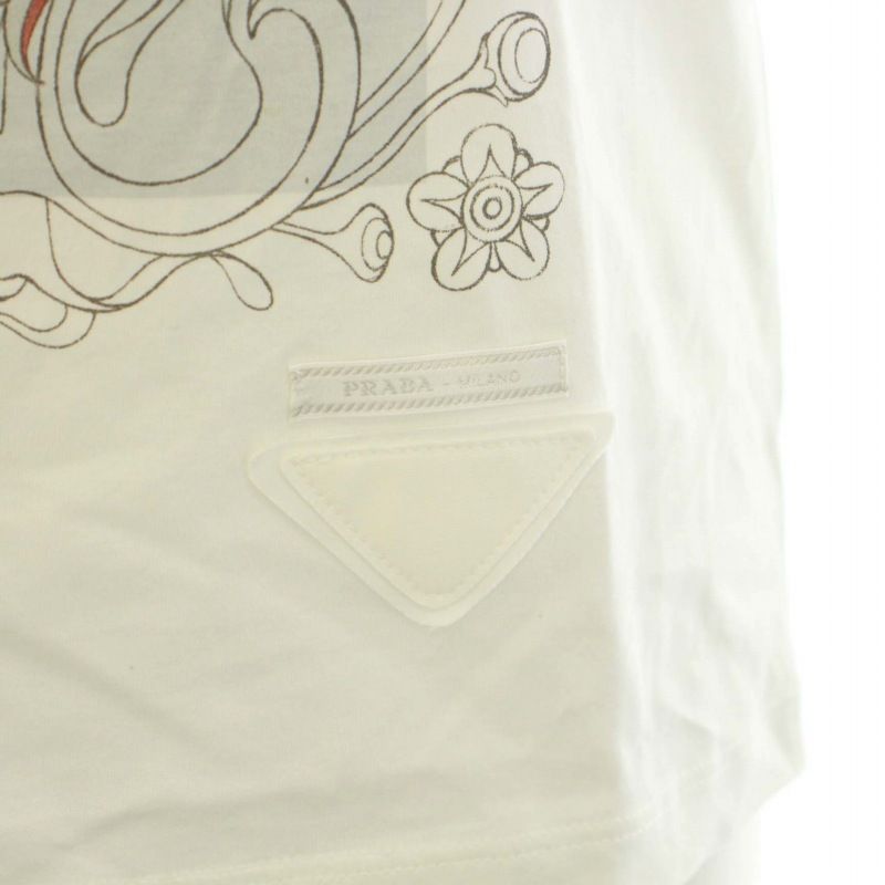 プラダ PRADA 2017年製 Tシャツ カットソー クルーネック 半袖 うさぎ 