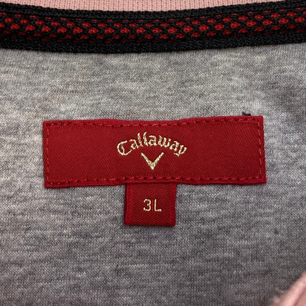 サイズ：3L CALLAWAY キャロウェイ レッドレーベル 半袖ポロシャツ  ピンク系 [240101459103] ゴルフウェア メンズ ストスト Callaway CALLAWAY キャロウェイ レッドレーベル 半袖ポロシャツ