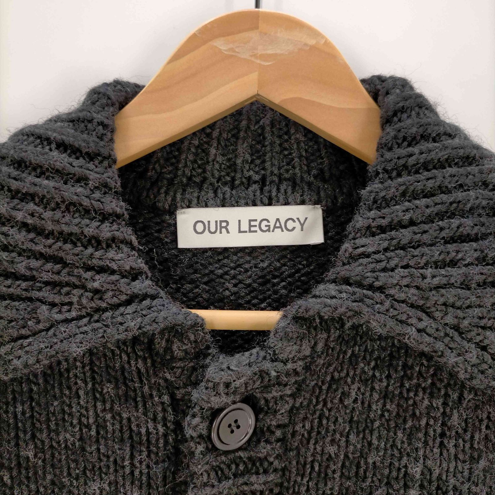 アワーレガシィー OUR LEGACY 23AW BIG CARDIGAN Shadow Black Funky 
